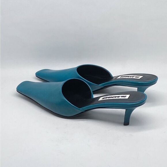 JIL SANDER Square Toe Leather Pumps size 36.5 - Picture 7 of 13